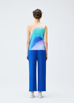 A model wears the PLEATS PLEASE ISSEY MIYAKE GROOVE top.