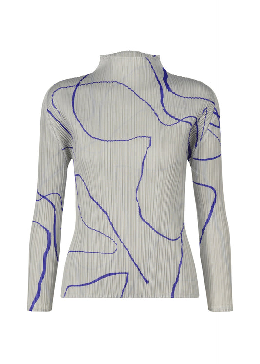 A product shot of the PLEATS PLEASE ISSEY MIYAKE PAUSE top in grey (12).