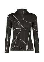 A product shot of the PLEATS PLEASE ISSEY MIYAKE PAUSE top in black (15).
