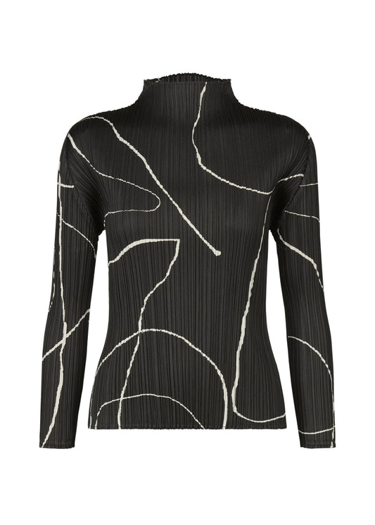 A product shot of the PLEATS PLEASE ISSEY MIYAKE PAUSE top in black (15).