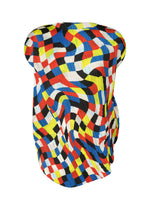 A product shot of the PLEATS PLEASE ISSEY MIYAKE DANCING SQUARE top in multi (94).