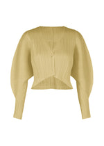 A product shot of the PLEATS PLEASE ISSEY MIYAKE MONTHLY COLORS DECEMBER clothing in ivory (03).