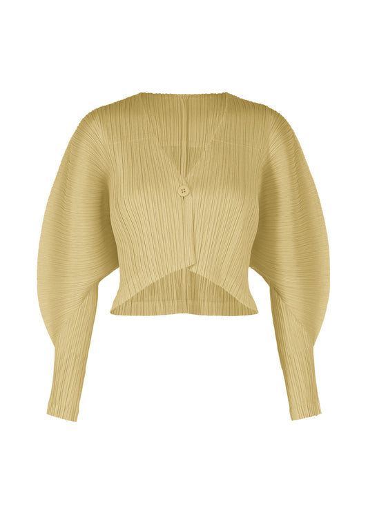 A product shot of the PLEATS PLEASE ISSEY MIYAKE MONTHLY COLORS DECEMBER clothing in ivory (03).