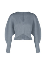 A product shot of the PLEATS PLEASE ISSEY MIYAKE MONTHLY COLORS DECEMBER clothing in steel blue (74).