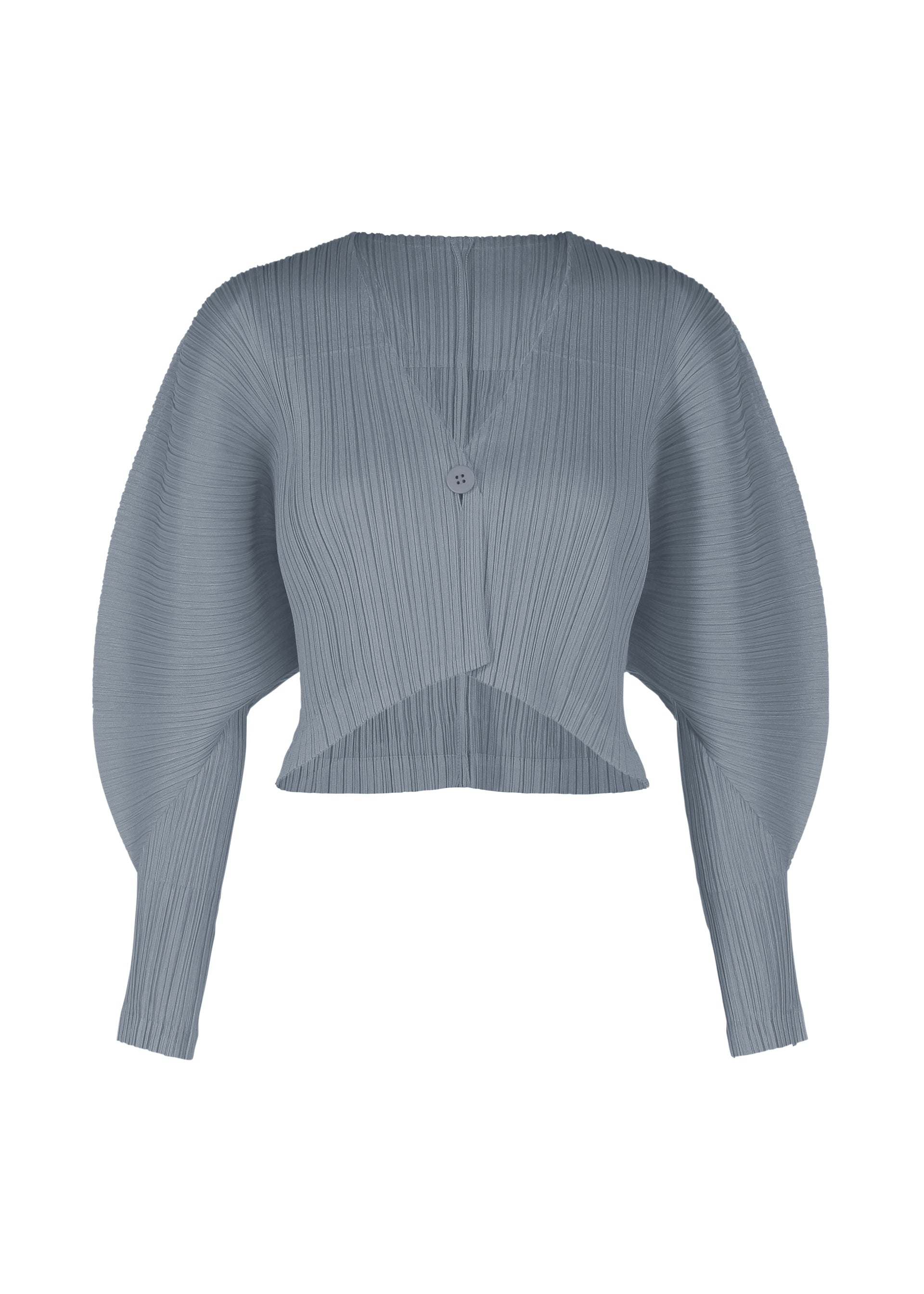 A product shot of the PLEATS PLEASE ISSEY MIYAKE MONTHLY COLORS DECEMBER clothing in steel blue (74).