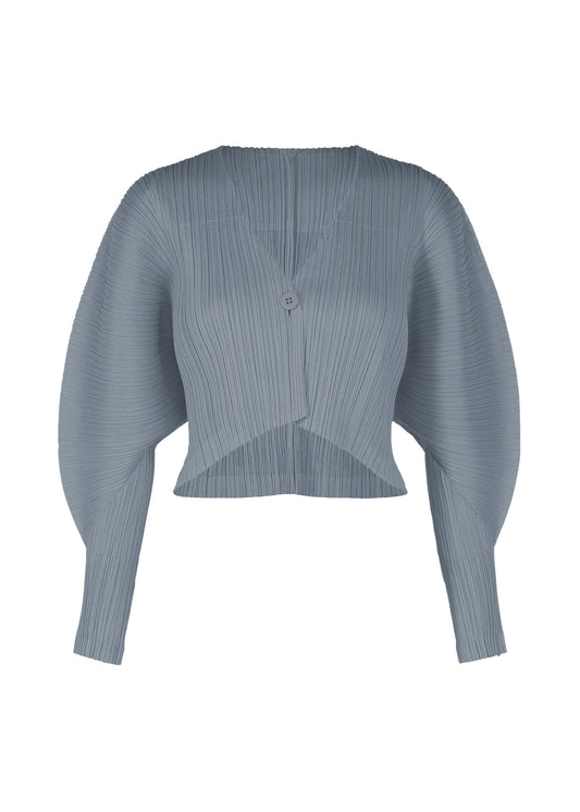A product shot of the PLEATS PLEASE ISSEY MIYAKE MONTHLY COLORS DECEMBER clothing in steel blue (74).