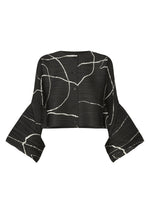 A product shot of the PLEATS PLEASE ISSEY MIYAKE PAUSE cardigan in black (15).