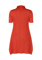 A detail shot of the PLEATS PLEASE ISSEY MIYAKE MONTHLY COLORS JULY tunic.
