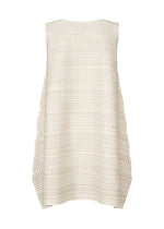 A detail shot of the PLEATS PLEASE ISSEY MIYAKE COTTON SKIP tunic.
