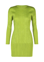 A product shot of the PLEATS PLEASE ISSEY MIYAKE TUNE clothing in yellow green (58).