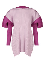 A product shot of the PLEATS PLEASE ISSEY MIYAKE SQUARE tunic in light pink (20).