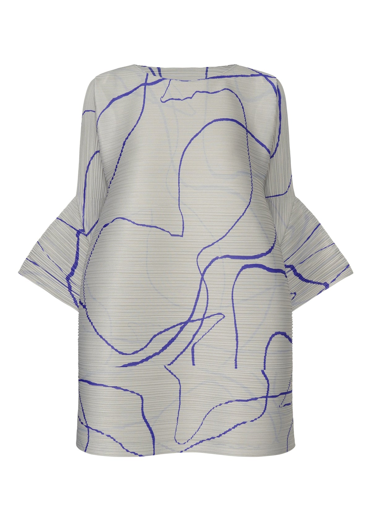 A product shot of the PLEATS PLEASE ISSEY MIYAKE PAUSE tunic in grey (12).