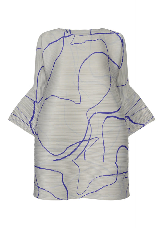 A product shot of the PLEATS PLEASE ISSEY MIYAKE PAUSE tunic in grey (12).