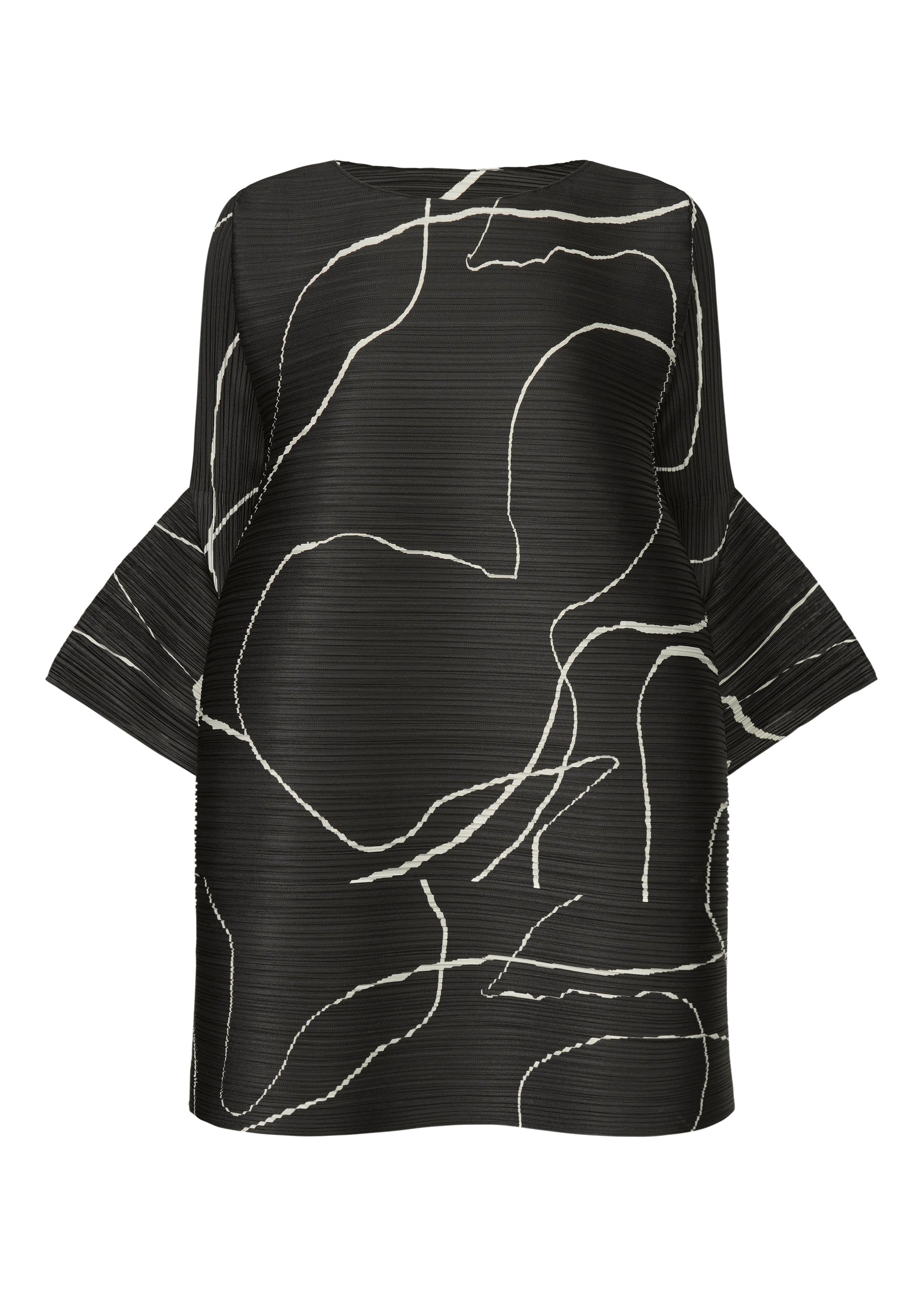 A product shot of the PLEATS PLEASE ISSEY MIYAKE PAUSE tunic in black (15).