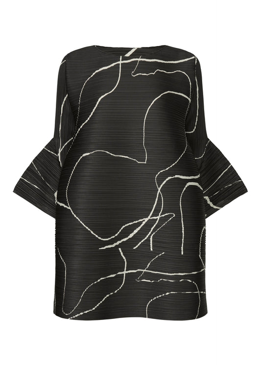 A product shot of the PLEATS PLEASE ISSEY MIYAKE PAUSE tunic in black (15).
