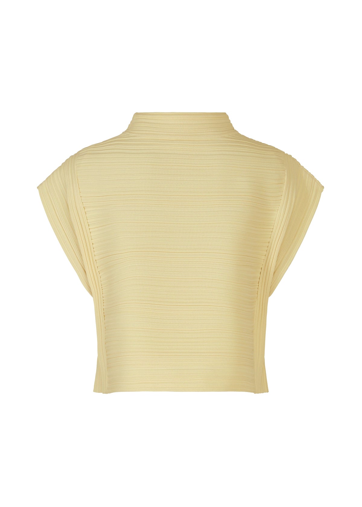 A detail shot of the PLEATS PLEASE ISSEY MIYAKE CREPE KNIT clothing.