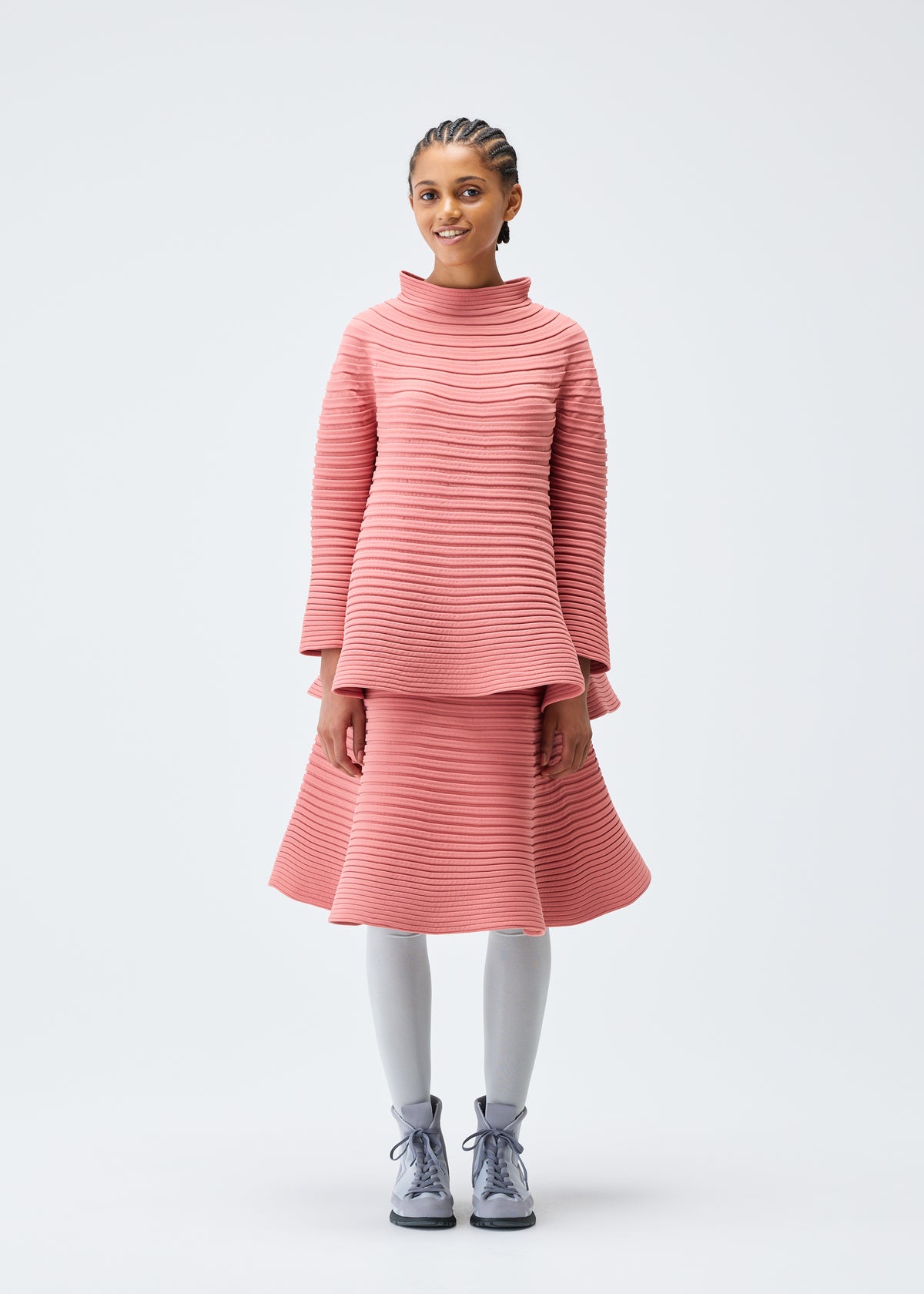 BOUNCE KNIT Skirt Coral Pink