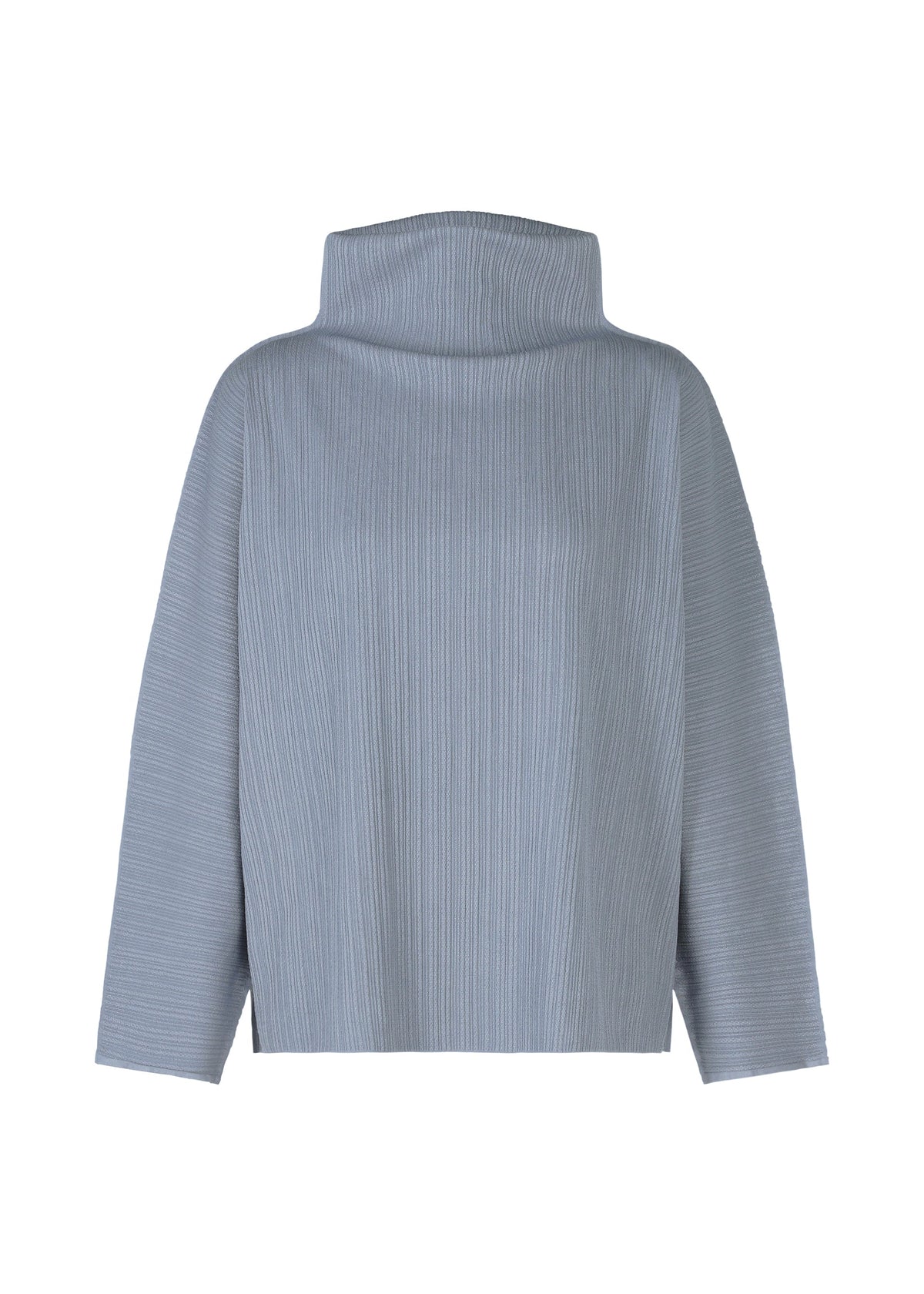 A product shot of the PLEATS PLEASE ISSEY MIYAKE A POC SHELL clothing in steel blue (74).