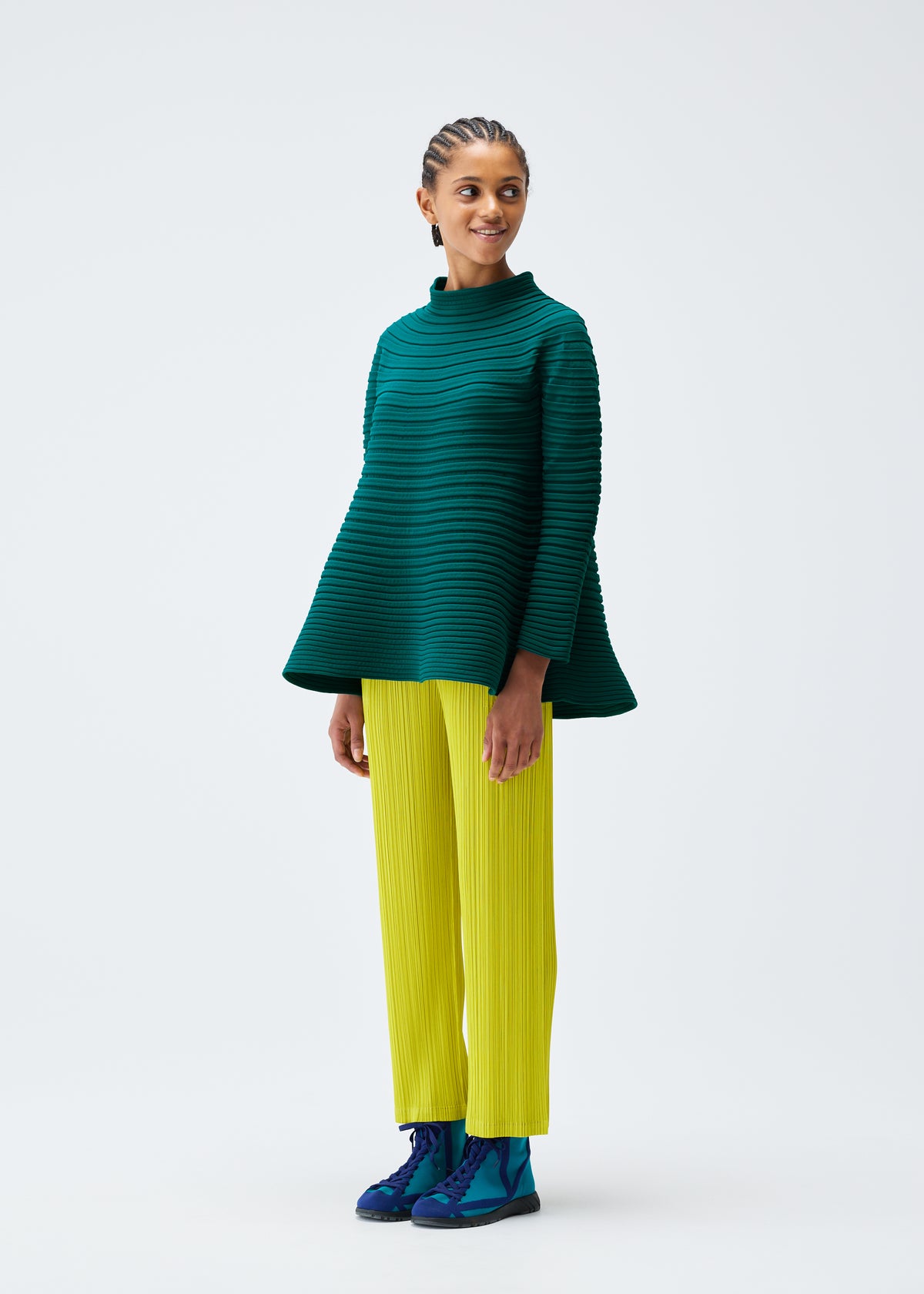 BOUNCE KNIT Top Dark Green