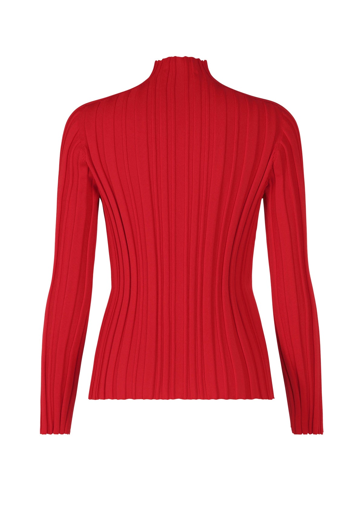 A detail shot of the PLEATS PLEASE ISSEY MIYAKE RIB KNIT top.