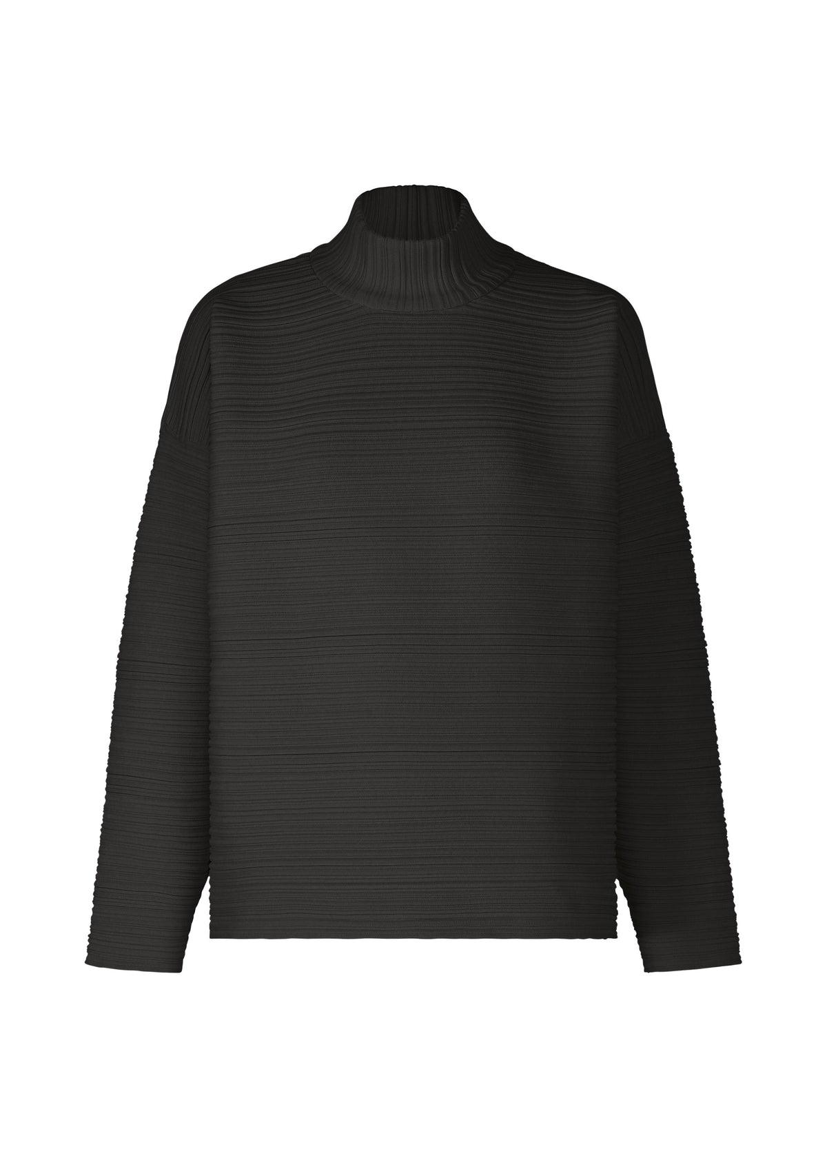 A product shot of the PLEATS PLEASE ISSEY MIYAKE CREPE KNIT clothing in black (15).