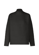 A product shot of the PLEATS PLEASE ISSEY MIYAKE CREPE KNIT clothing in black (15).