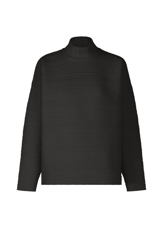 A product shot of the PLEATS PLEASE ISSEY MIYAKE CREPE KNIT clothing in black (15).