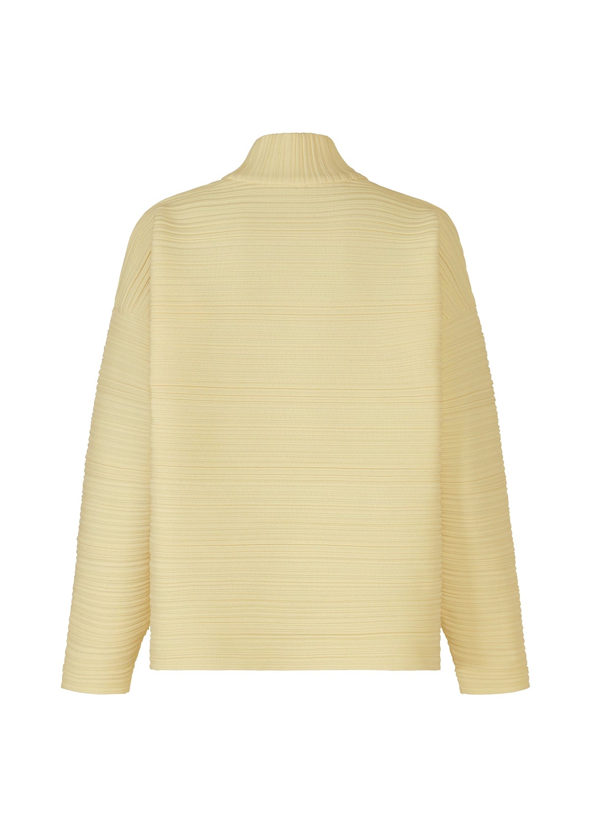 A detail shot of the PLEATS PLEASE ISSEY MIYAKE CREPE KNIT clothing.