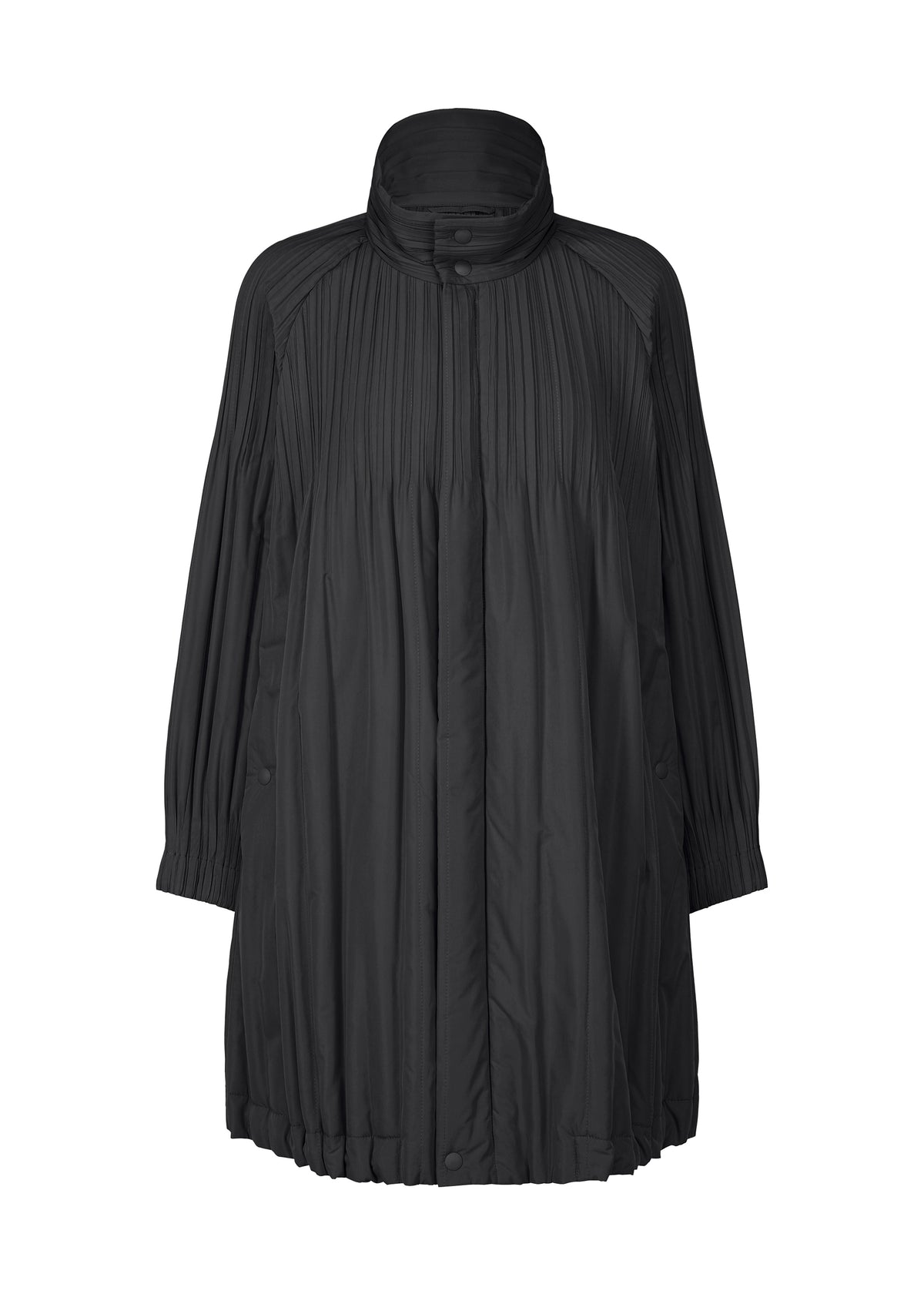 PADDED PLEATS COAT Coat Black