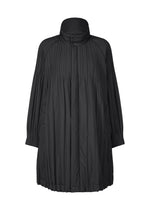 PADDED PLEATS COAT Coat Black