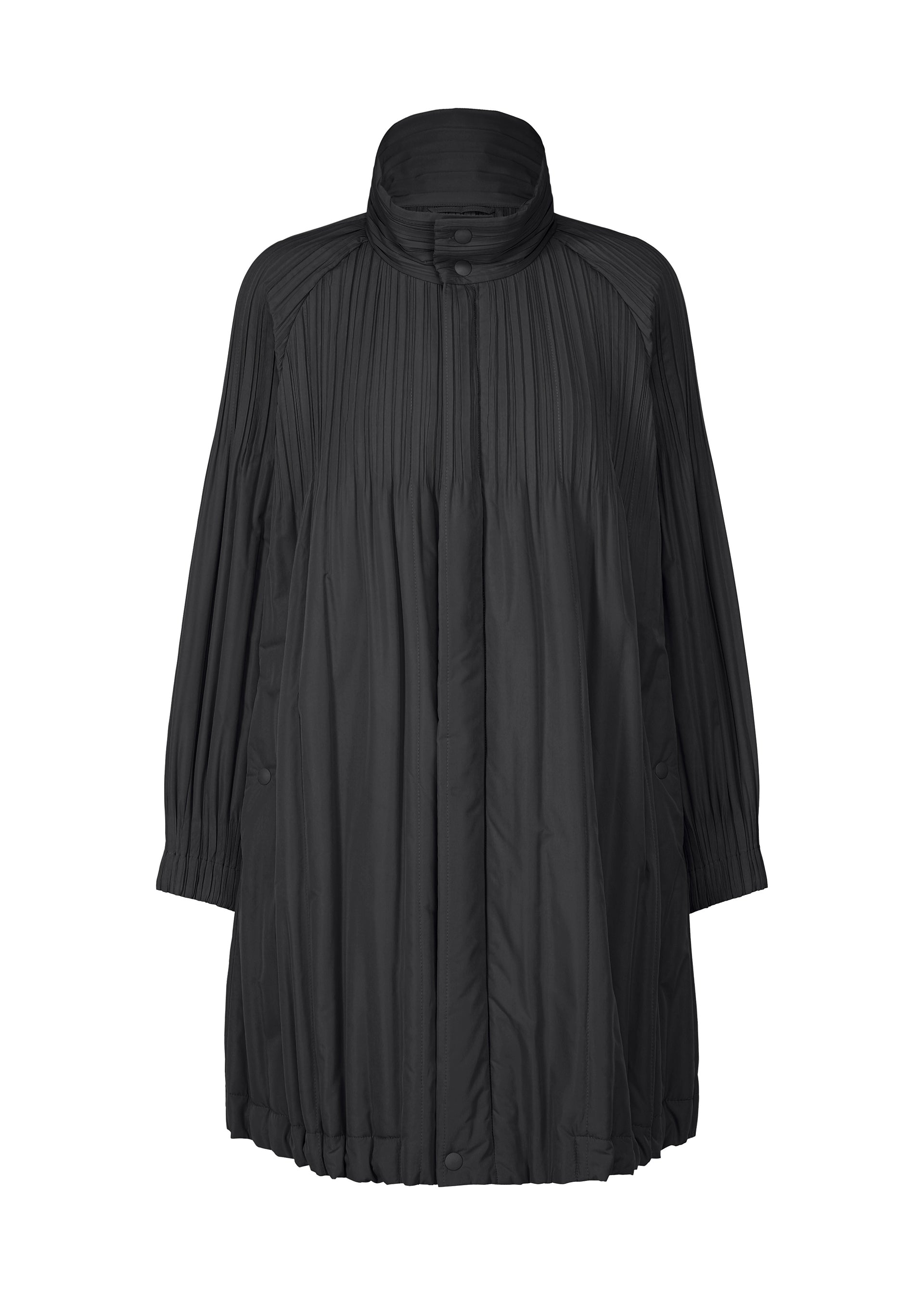 PADDED PLEATS COAT Coat Black