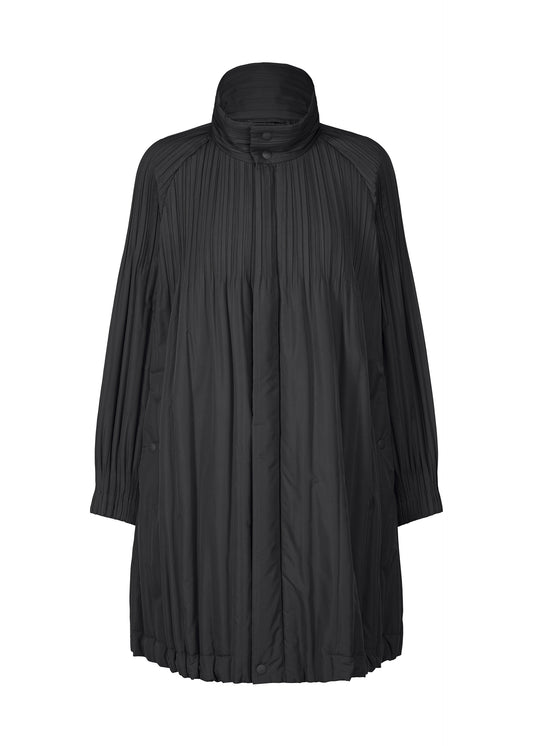 PADDED PLEATS COAT Coat Black