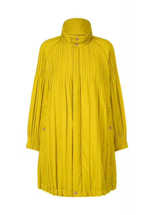 PADDED PLEATS COAT Coat Mustard