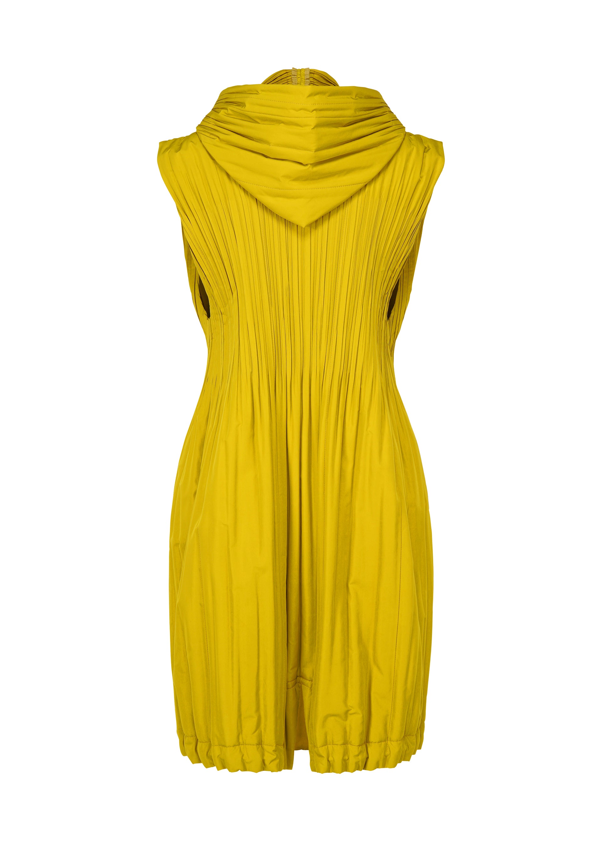 PADDED PLEATS COAT Vest Brown Red