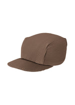 A product shot of the PLEATS PLEASE ISSEY MIYAKE PLEATS CAP hat in brown (44).