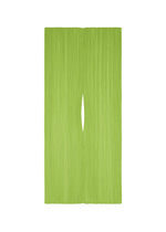 A product shot of the PLEATS PLEASE ISSEY MIYAKE MADAME T AUGUST stole in yellow green (58).
