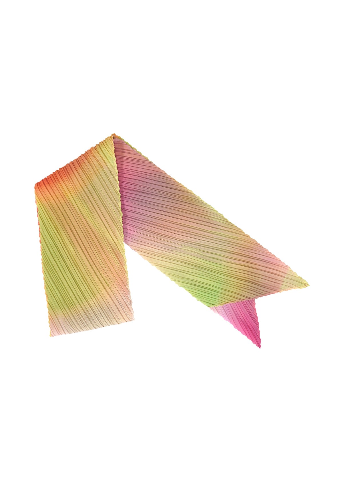A product shot of the PLEATS PLEASE ISSEY MIYAKE GROOVE SCARF stole in bright pink (27).