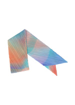 A product shot of the PLEATS PLEASE ISSEY MIYAKE GROOVE SCARF stole in blue (72).