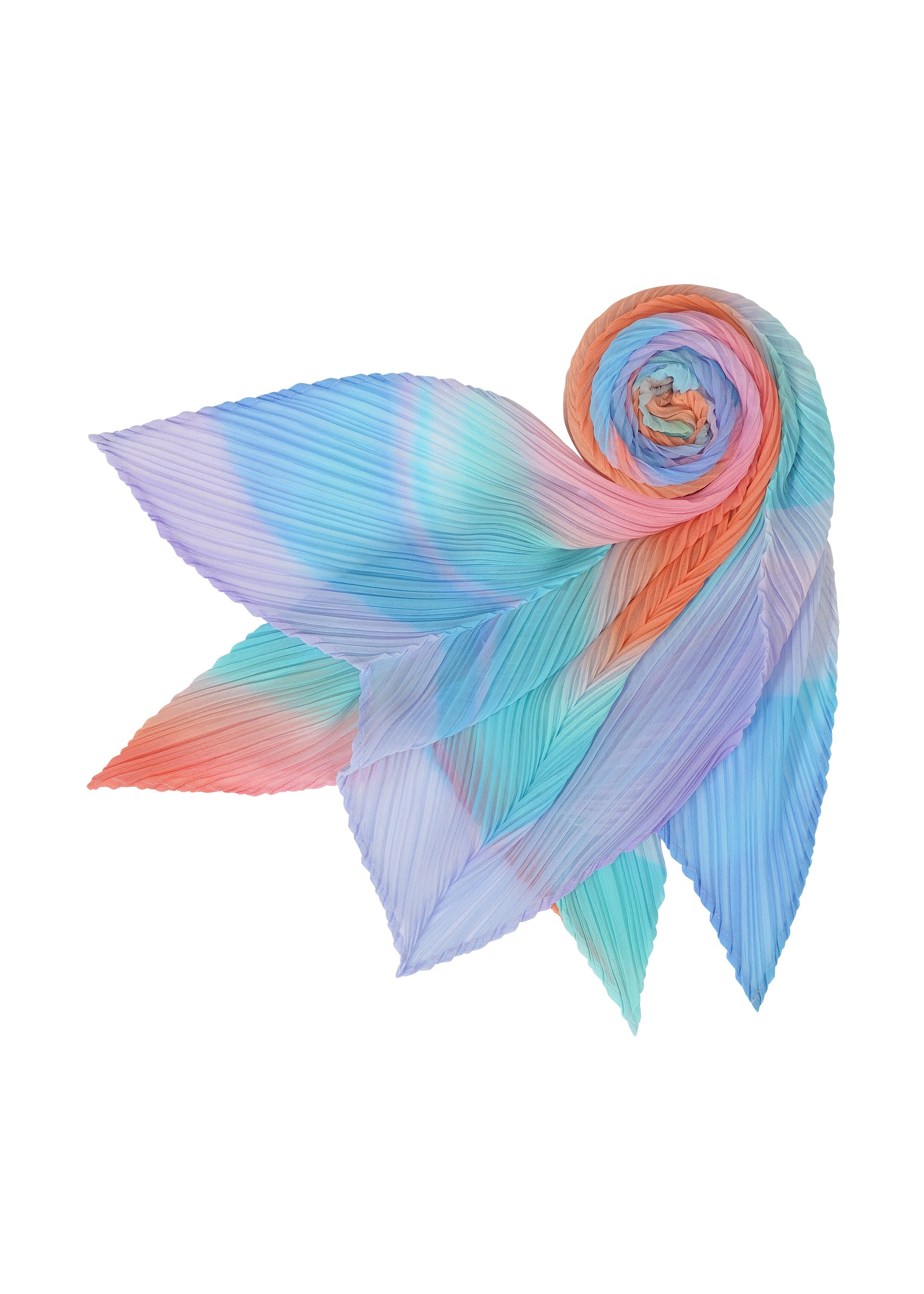 A detail shot of the PLEATS PLEASE ISSEY MIYAKE GROOVE SCARF stole.