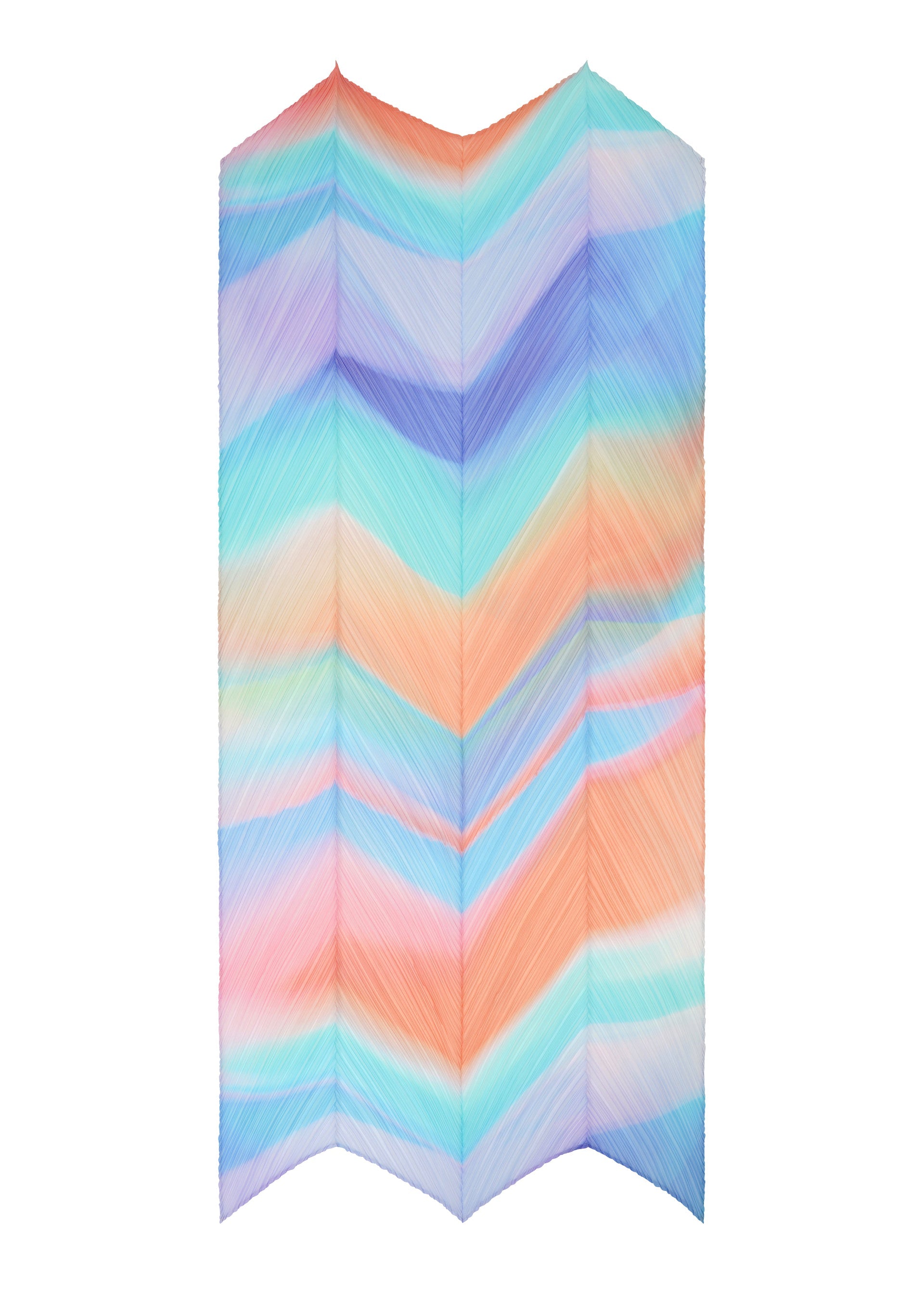 A detail shot of the PLEATS PLEASE ISSEY MIYAKE GROOVE SCARF stole.