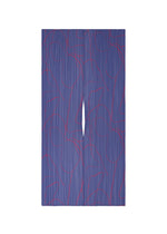 A product shot of the PLEATS PLEASE ISSEY MIYAKE PAUSE MADAME T stole in blue (72).