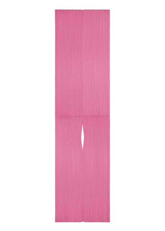 A product shot of the PLEATS PLEASE ISSEY MIYAKE MADAME T NOVEMBER stole in pink (22).