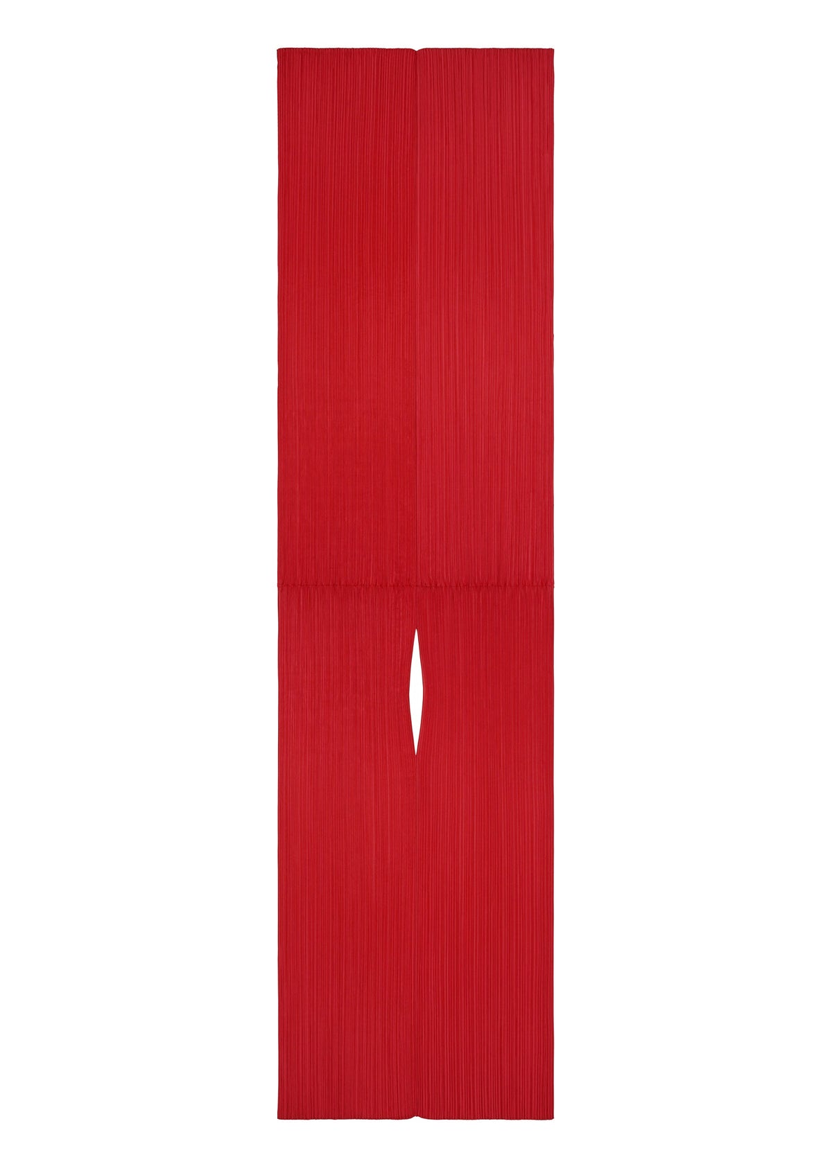 A product shot of the PLEATS PLEASE ISSEY MIYAKE MADAME T NOVEMBER stole in red (24).