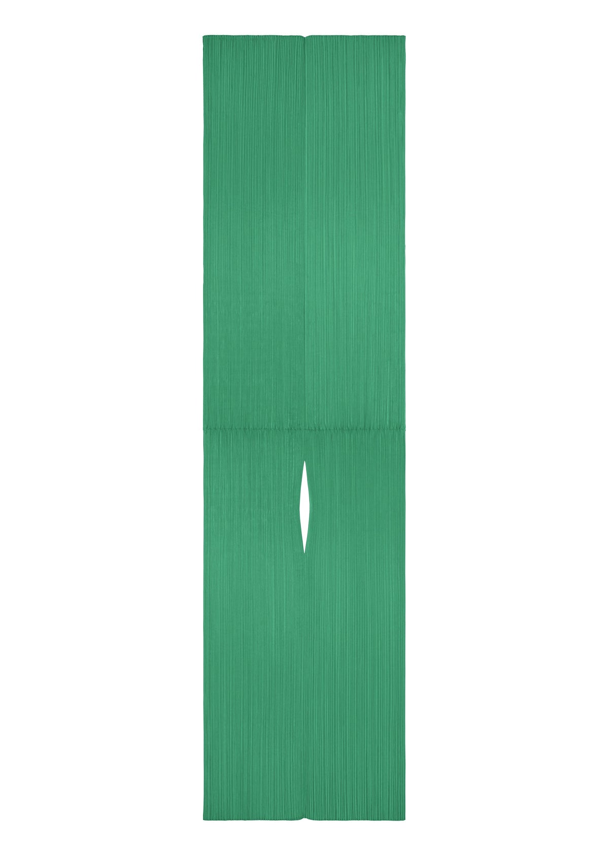 A product shot of the PLEATS PLEASE ISSEY MIYAKE MADAME T NOVEMBER stole in green (62).