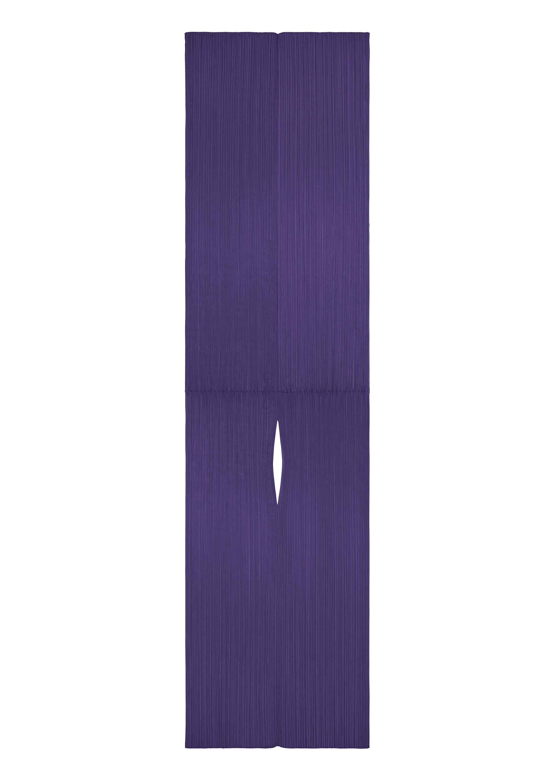 A product shot of the PLEATS PLEASE ISSEY MIYAKE MADAME T NOVEMBER stole in purple (81).