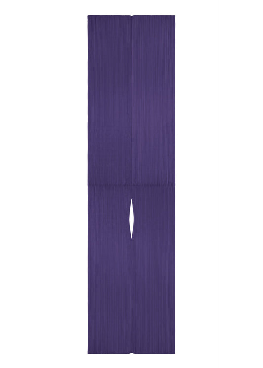 A product shot of the PLEATS PLEASE ISSEY MIYAKE MADAME T NOVEMBER stole in purple (81).