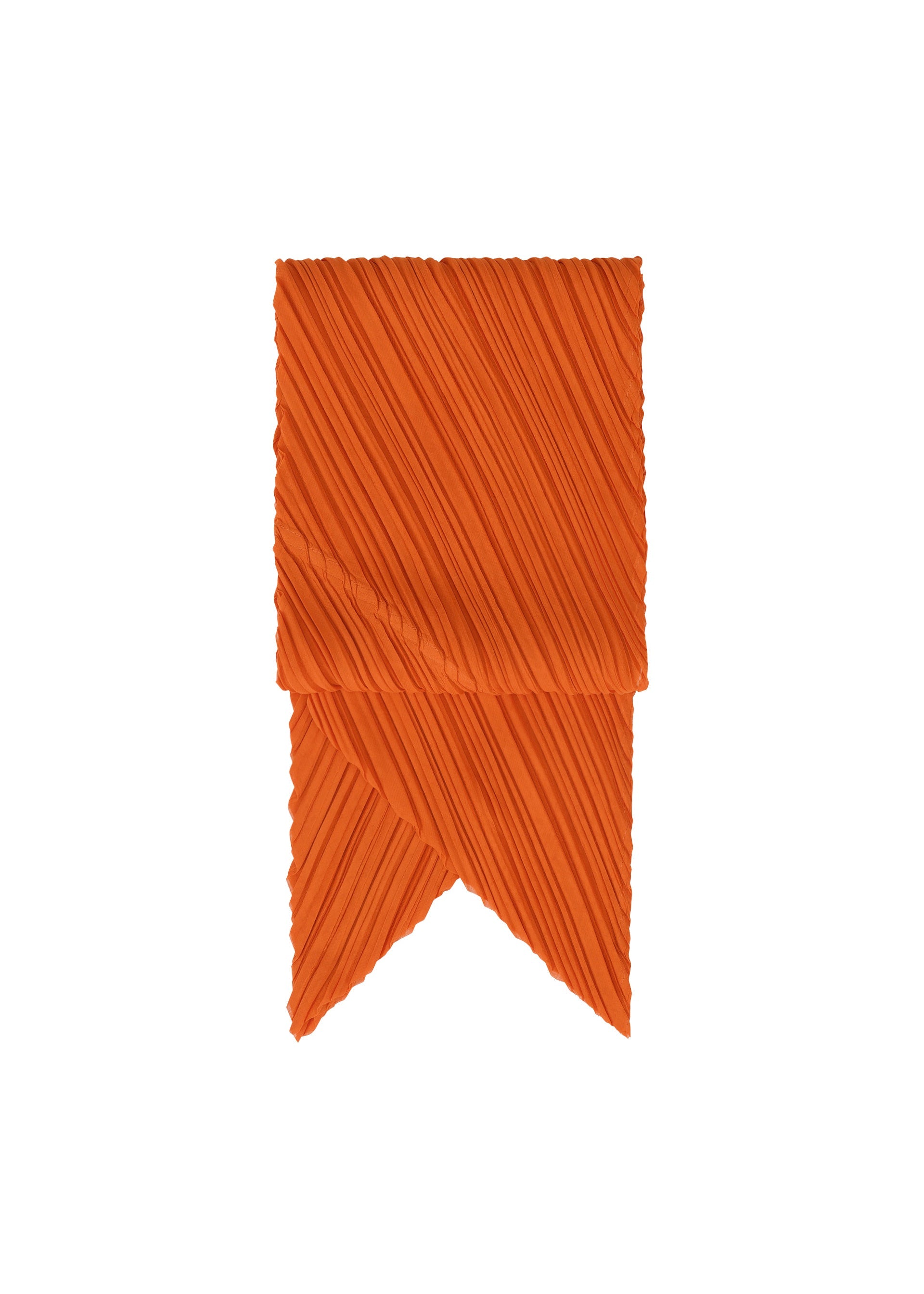 A product shot of the PLEATS PLEASE ISSEY MIYAKE O SCARF DECEMBER accessories in orange (32).