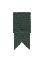 A product shot of the PLEATS PLEASE ISSEY MIYAKE O SCARF DECEMBER accessories in forest green (64).