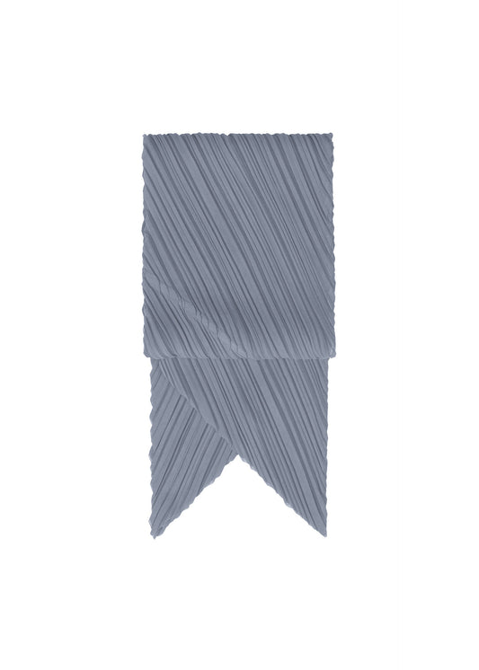 A product shot of the PLEATS PLEASE ISSEY MIYAKE O SCARF DECEMBER accessories in steel blue (74).