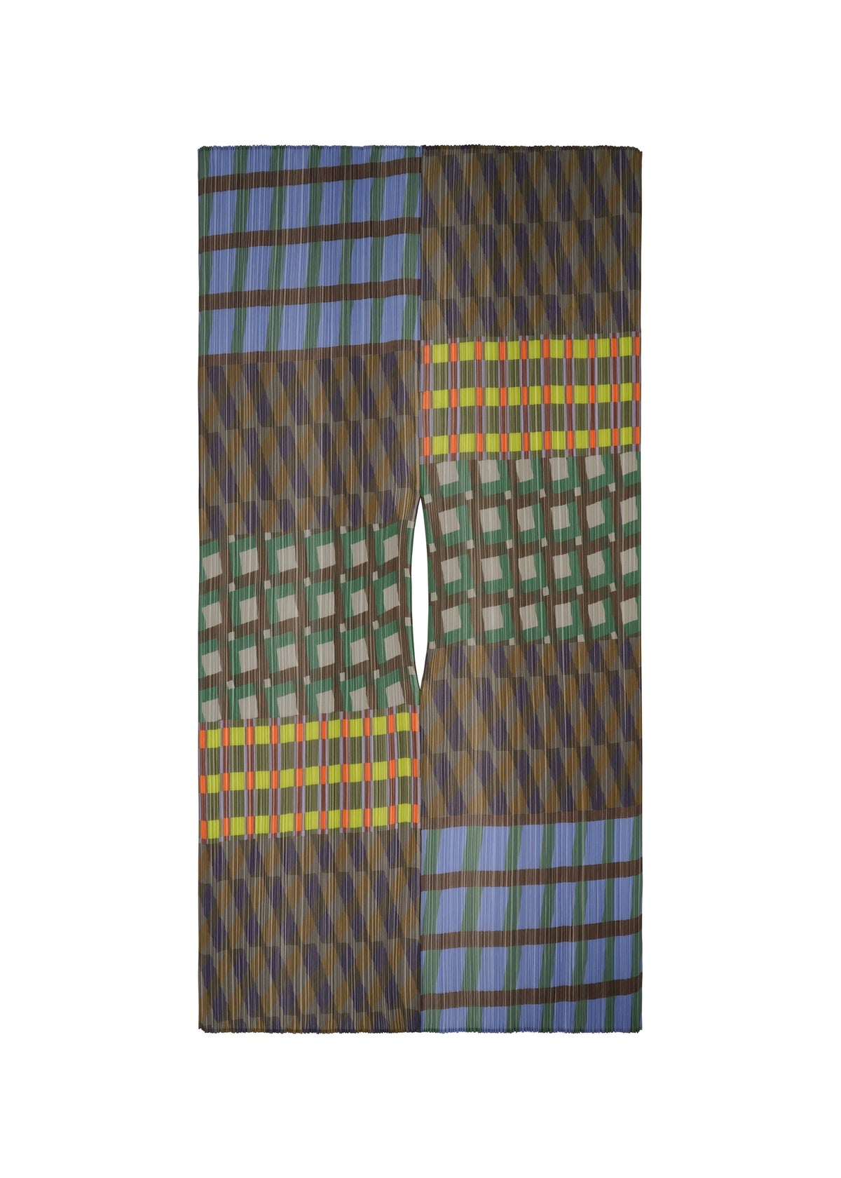 A product shot of the PLEATS PLEASE ISSEY MIYAKE HARMONY MADAME T accessories in blue (72).